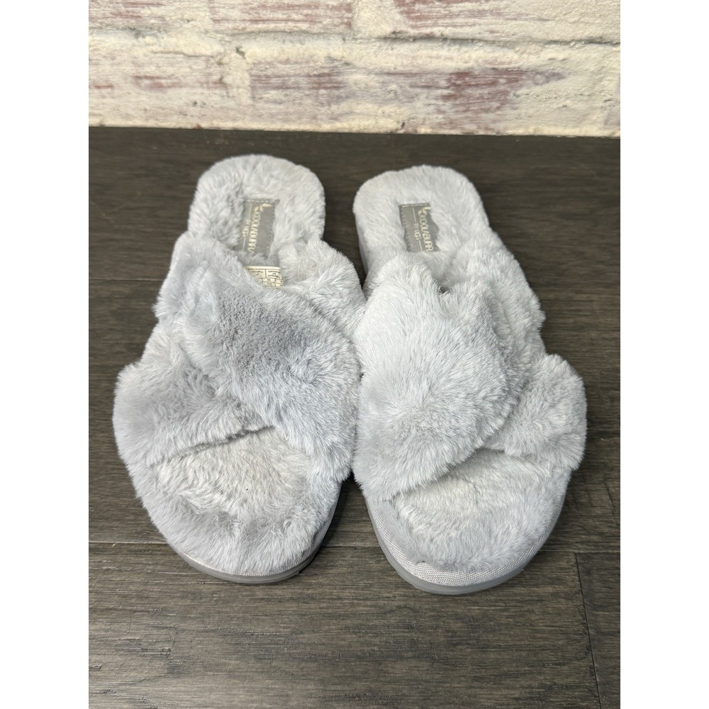 Koolaburra by UGGs Womens Ballia Faux Fur Slipper Slides Size 8 Grey